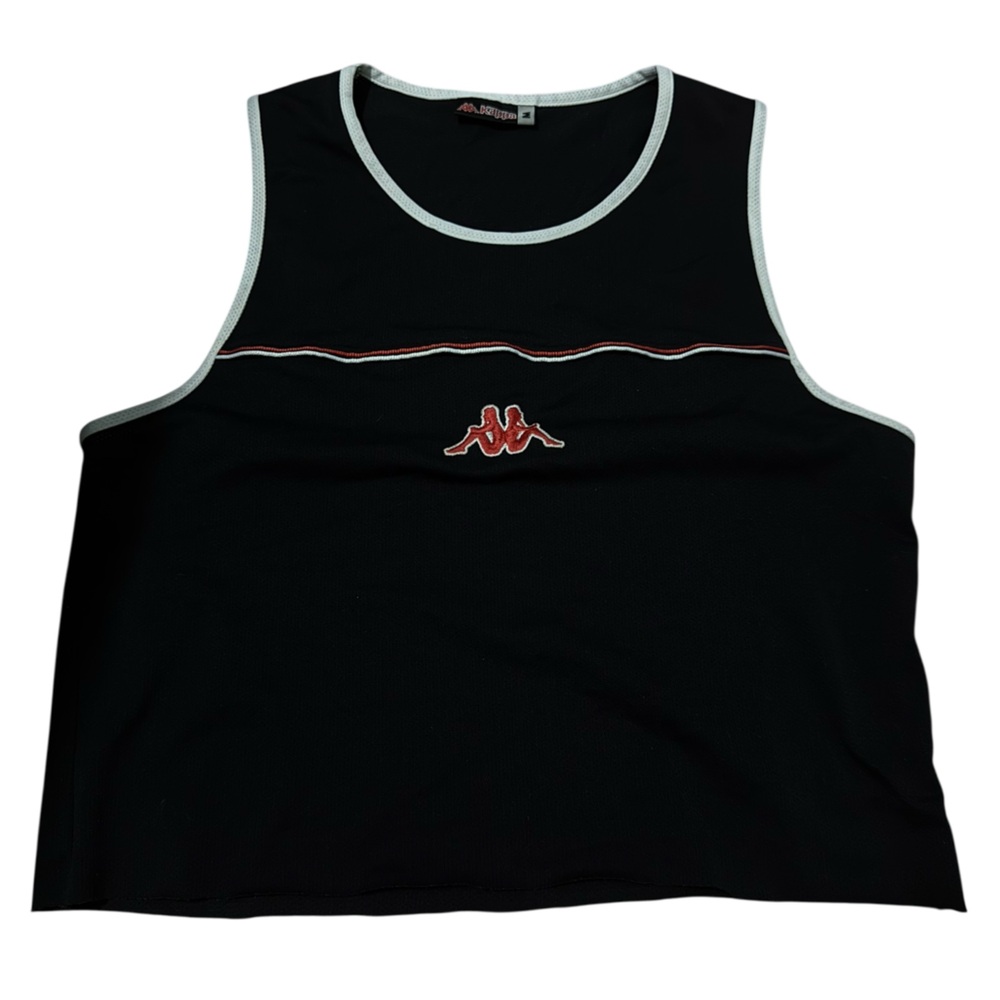 Kappa Black Tank with Red Accent